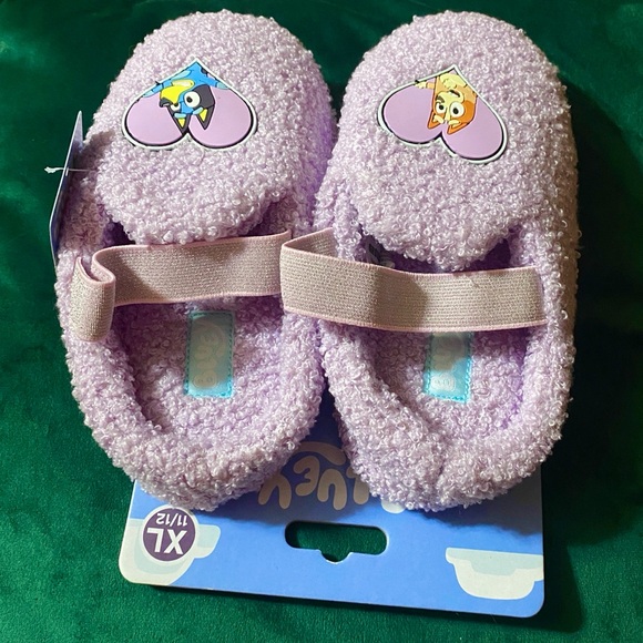 Bluey and Bingo Sherpa Purple Slingback Slippers - Picture 4 of 7